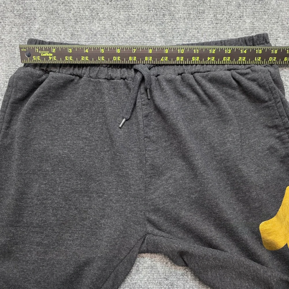 True Religion Men's Joggers Large Charcoal Gray Gold Horseshoe Logo Sweatpants